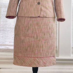 Sigrid Olsen pink tweed suit skirt size 10
